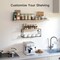 Bathroom Shelves Over Toilet with Storage Basket, Floating Shelves Wall Shelves for Home Organization & Wall Decor, Bathroom/Kitchen/Living Room Shelves–